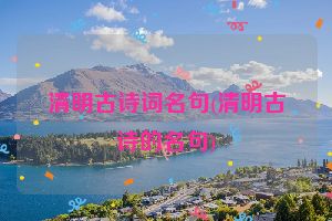 清明古诗词名句(清明古诗的名句)