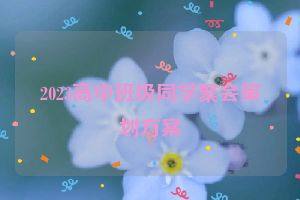 2023高中班级同学聚会策划方案
