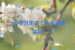 2023学习宪法个人先进演讲稿