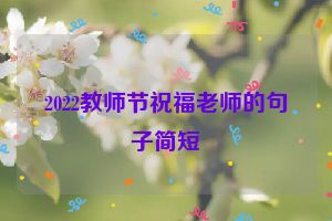2022教师节祝福老师的句子简短