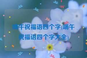 端午祝福语四个字(端午祝福语四个字大全)