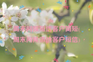 周末问候短信客户简短(周末问候语给客户短信)