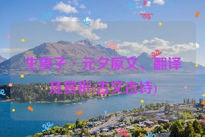 生查子·元夕原文、翻译及赏析(古文古诗)