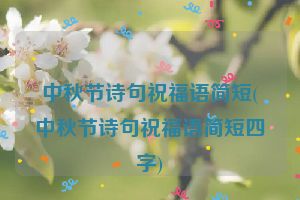 中秋节诗句祝福语简短(中秋节诗句祝福语简短四字)