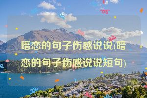 暗恋的句子伤感说说(暗恋的句子伤感说说短句)