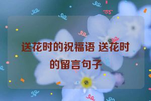 送花时的祝福语 送花时的留言句子