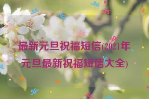 最新元旦祝福短信(2021年元旦最新祝福短信大全)