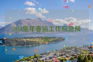 2023兔年春运工作应急预案