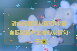 留言板留言友情短句(留言板留言大全暖心友情句子)