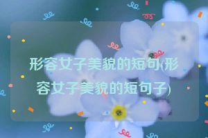 形容女子美貌的短句(形容女子美貌的短句子)