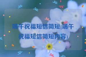 端午祝福短信简短(端午祝福短信简短内容)